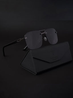 Voyage - Polarized & UV Protected Black Wayfarer Sunglasses for Unisex Adult - 19072MG4142