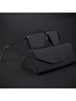 Voyage - Matt Black Polarized Wayfarer Sunglasses for Men & Women - 20080PMG4447