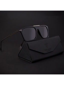 Voyage - Shine Black Polarized Wayfarer Sunglasses for Men & Women - 20089PMG4450