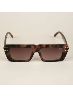 Voyage - UV Protected Brown Rectangle Sunglasses for Unisex Adult - 2313MG4158