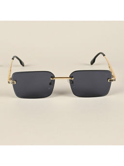 Voyage - UV Protected & Rim-Less Black Rectangle Sunglasses for Unisex Adult - 2A755MG4217
