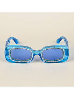 Voyage - Blue Oval Sunglasses for Women - 3913MG4361