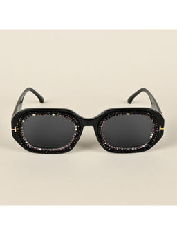 Voyage - Black Oval Sunglasses for Women - 464MG4370