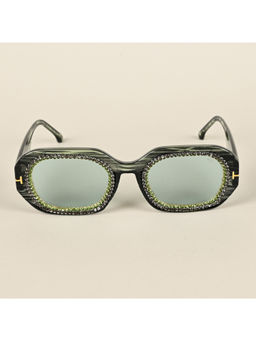 Voyage - Green Oval Sunglasses for Women - 464MG4371