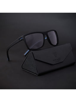 Voyage - Black Polarized Wayfarer Sunglasses for Men & Women - 78030PMG4294