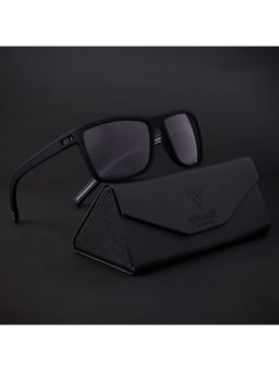 Voyage - Black Polarized Wayfarer Sunglasses for Men & Women - 78030PMG4295