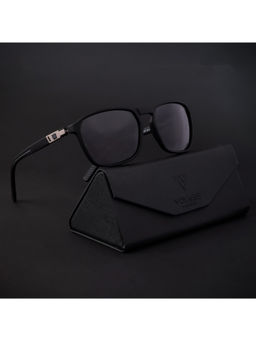 Voyage - Matt Black Polarized Wayfarer Sunglasses for Men & Women - 78077PMG4306