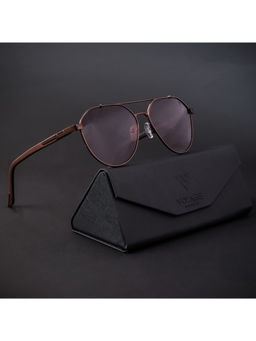 Voyage - Brown Polarized Pilot Sunglasses for Men & Women - 8009PMG4285