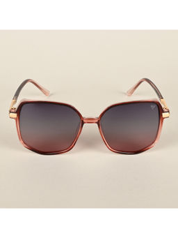 Voyage - Grey Square Polarized Sunglasses for Women - 8208PMG4248