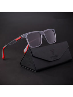 Voyage - Grey Polarized Wayfarer Sunglasses for Men & Women - 892PMG4475