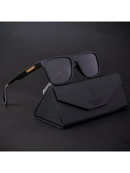 Voyage - Black Polarized Wayfarer Sunglasses for Men & Women - 892PMG4477