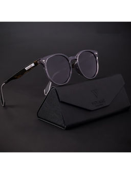 Voyage - Grey Polarized Round Sunglasses for Men & Women - 894PMG4472