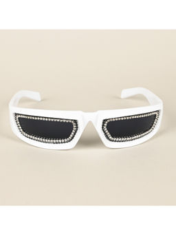 Voyage - Black Wrap-Around Sunglasses for Men & Women - 9182MG4353