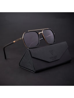 Voyage - Golden Polarized Wayfarer Sunglasses for Men & Women - TR8054PMG4480