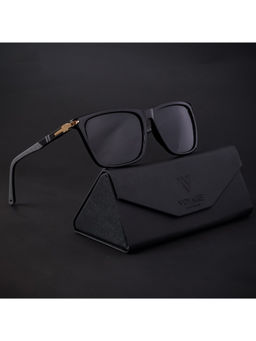 Voyage - Black Polarized Wayfarer Sunglasses for Men & Women - TR8082PMG4490