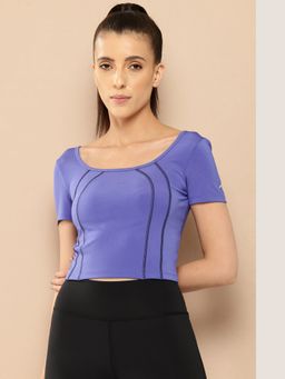 Alcis - Purple Curve Line Crop T-Shirt