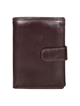 Sassora - Genuine Leather Dark Brown Rfid Protected Wallet (L)