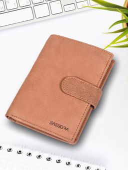 Sassora - Peach Genuine Leather Rfid Men's Wallet (L)