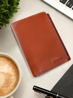 Sassora - Genuine Leather Tan Rfid Protected Wallet (L)