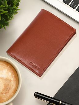 Sassora - Genuine Leather Tan Rfid Protected Bi-Fold Wallet (L)