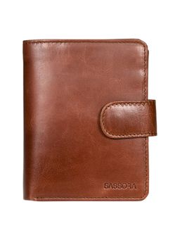 Sassora - Men Casual Tan Genuine Leather Rfid Wallet (L)