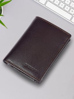 Sassora - Brown Premium Leather Men's Slim Rfid Wallet (S)