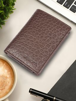Sassora - Brown Premium Leather Men's Slim Rfid Wallet (S)