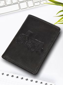 Sassora - Premium Leather Rfid Tractor Embossed Pattern Wallet (L)