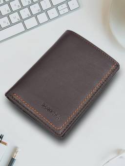 Sassora - Brown Premium Leather Men's Pocket Friendly Rfid Note Wallet (S)