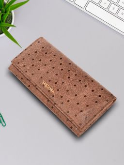 Sassora - Genuine Premium Leather Polka Dot Rfid Women Wallet (M)