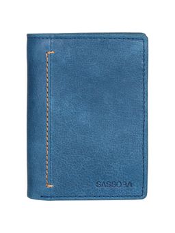 Sassora - Blue Genuine Leather Men's Rfid Wallet (M)