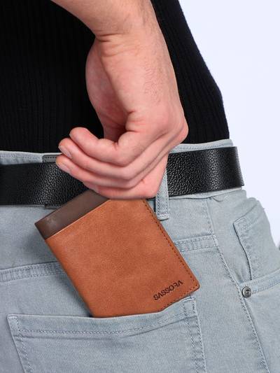 Tan Premium Leather Rfid Men's Wallet (M)