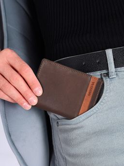 Sassora - Brown Genuine Leather Rfid Bifold Wallet (M)