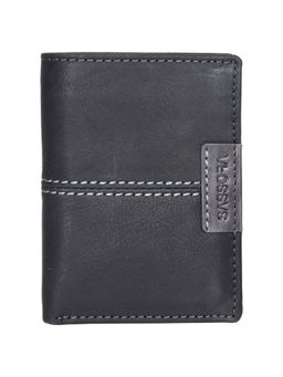Sassora - Black Men Rfid Genuine Leather Wallet (S)