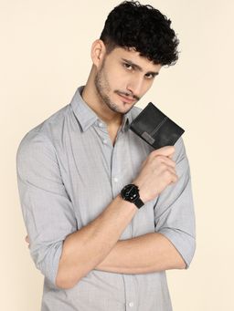 Sassora - Black Pure Leather Rfid Wallet (M)