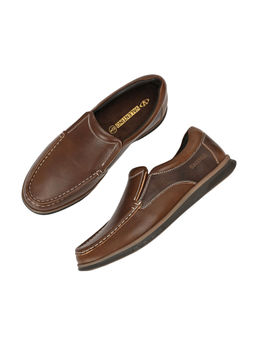 Valentino - Men Premium Leather Tan Casual Derby Shoes