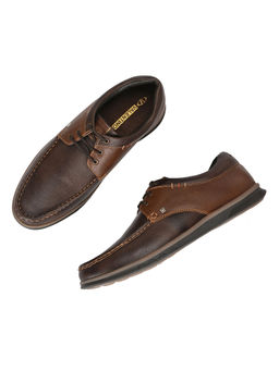 Valentino - Men Premium Leather Blue Casual Derby Shoes