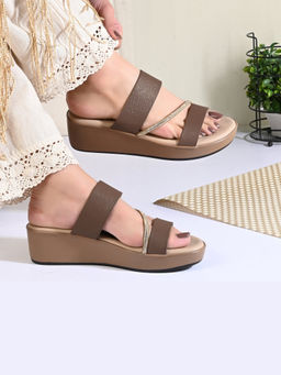 Valentino - Women Double Strap Wedge Sandals