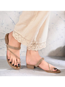 Valentino - Women Embellished Toe-Ring Heeled Sandals