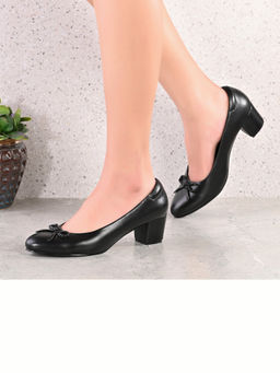 Valentino - Women Black Block Heel Pumps