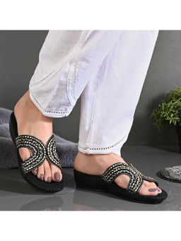 Valentino - Women Embellished Slip-On Sandals