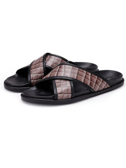 SHUTIQ - Kiki Fawn Black Slides