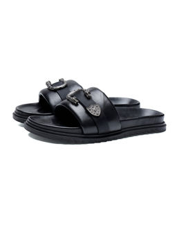 SHUTIQ - Knight Black Slides