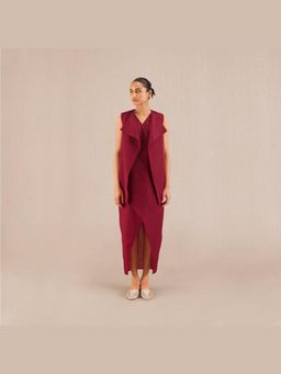 AMPM - Wine Mila Wrap Dress and Jacket Set