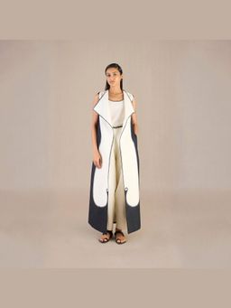 AMPM - Ivory Celina Throw Jacket with Inner and Pant