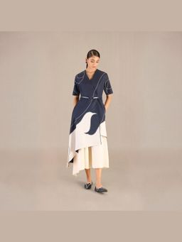 AMPM - Navy Blue Seira Jacket and Skirt with Belt