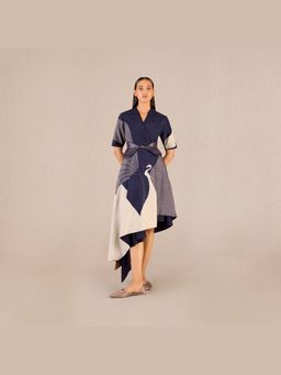 AMPM - Navy Blue Serena Jacket and Skirt with Belt