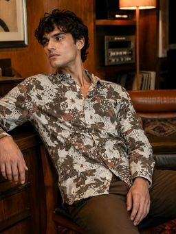 CAHOOT - Men Floral Cotton Regular Fit Casual Shirt - Multi-Color