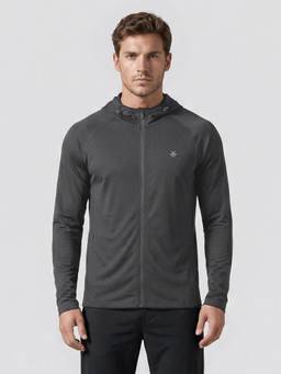 WROGN - Men HOODED ZIPPER SWEATSHIRT - Grey