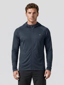 WROGN - Men HOODED ZIPPER SWEATSHIRT - Navy Blue